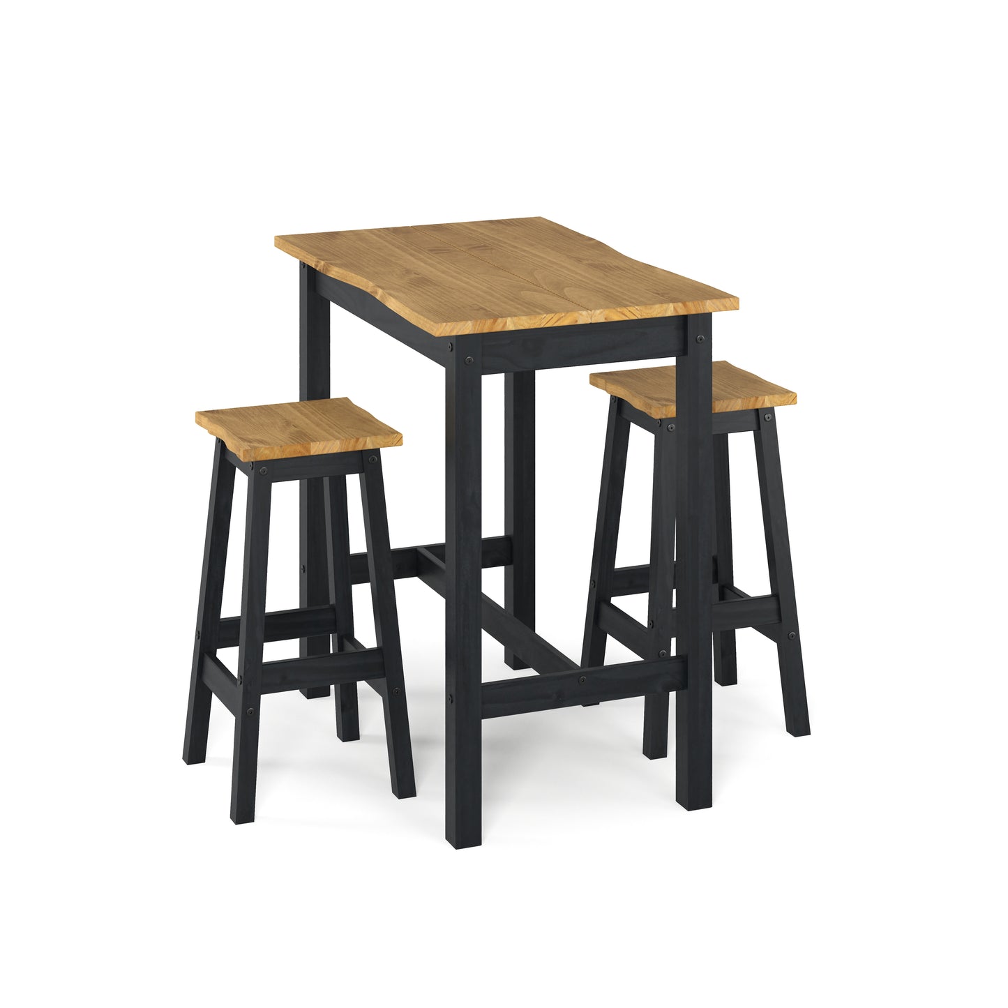 Corona Black Live Edge Large Dining Set