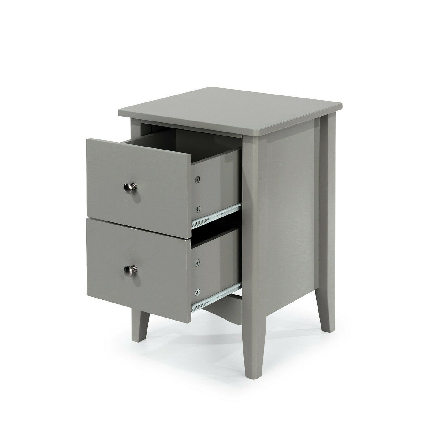 Como Grey 2 Drawer Petite Bedside