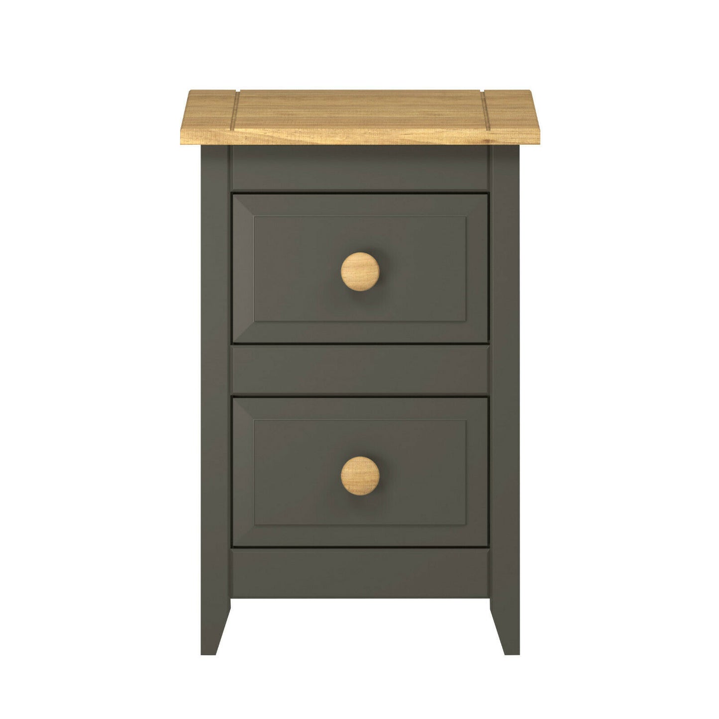 Capri Carbon 2 Drawer Petite Bedside