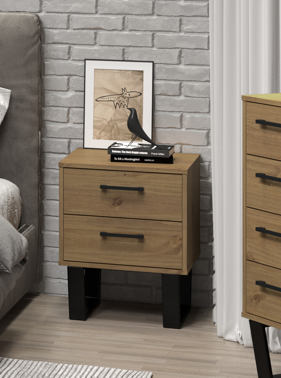 Texas 2 Drawer Bedside