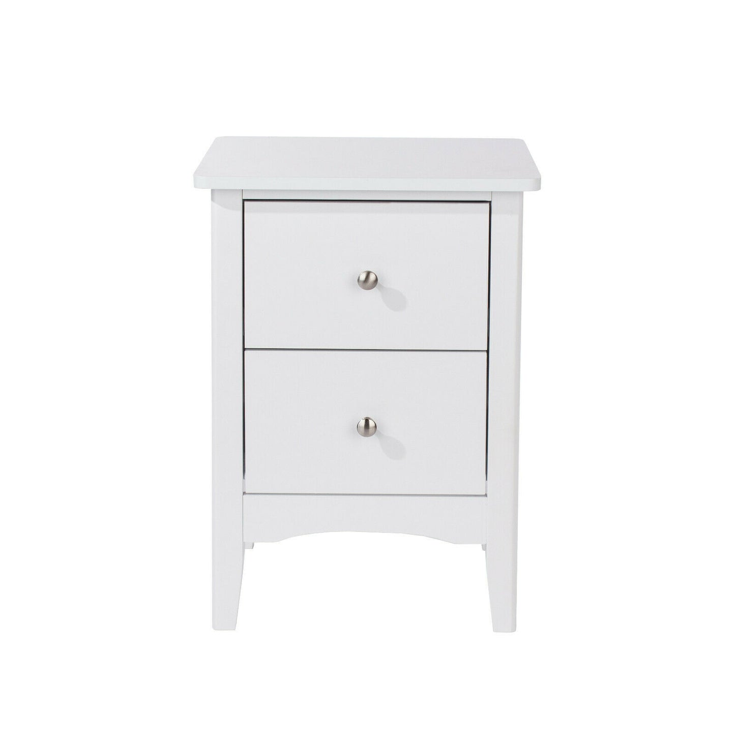 Como White 2 Drawer Bedside