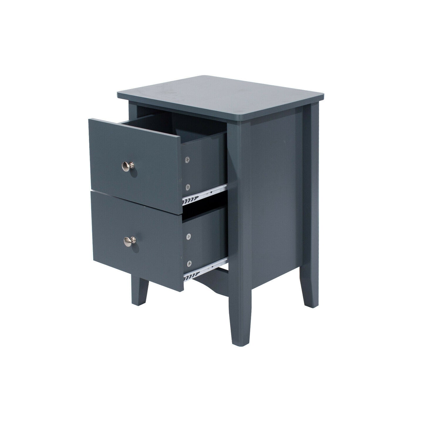 Como Midnight Blue 2 Drawer Petite Bedside