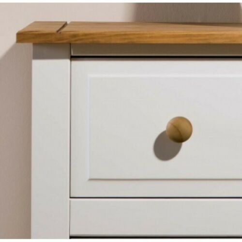 Capri White 3 Drawer Bedside