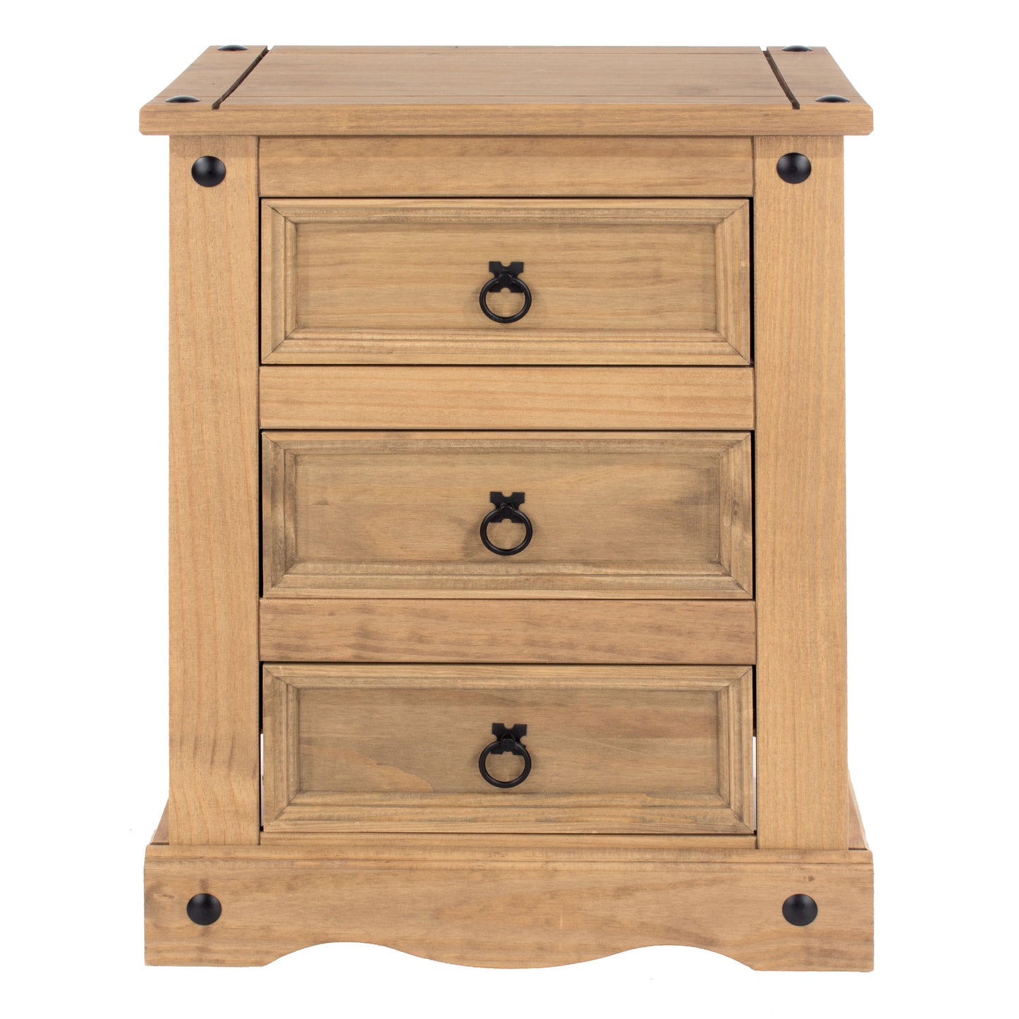 Corona 3 Drawer Bedside