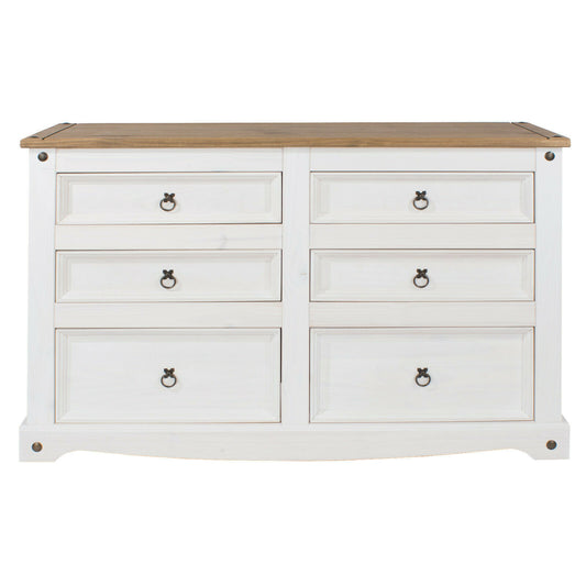 Corona White 3+3 Drawer Chest