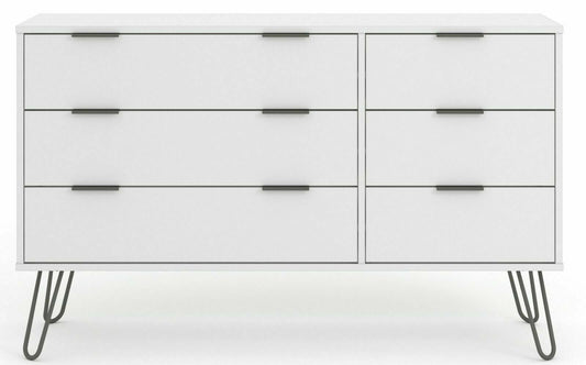 Augusta White 3+3=6 Drawer Chest of Drawers