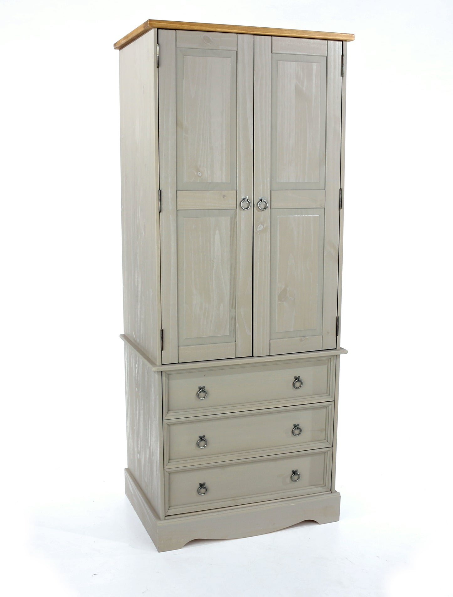 Corona Grey 2 Door 3 Drawer Wardrobe