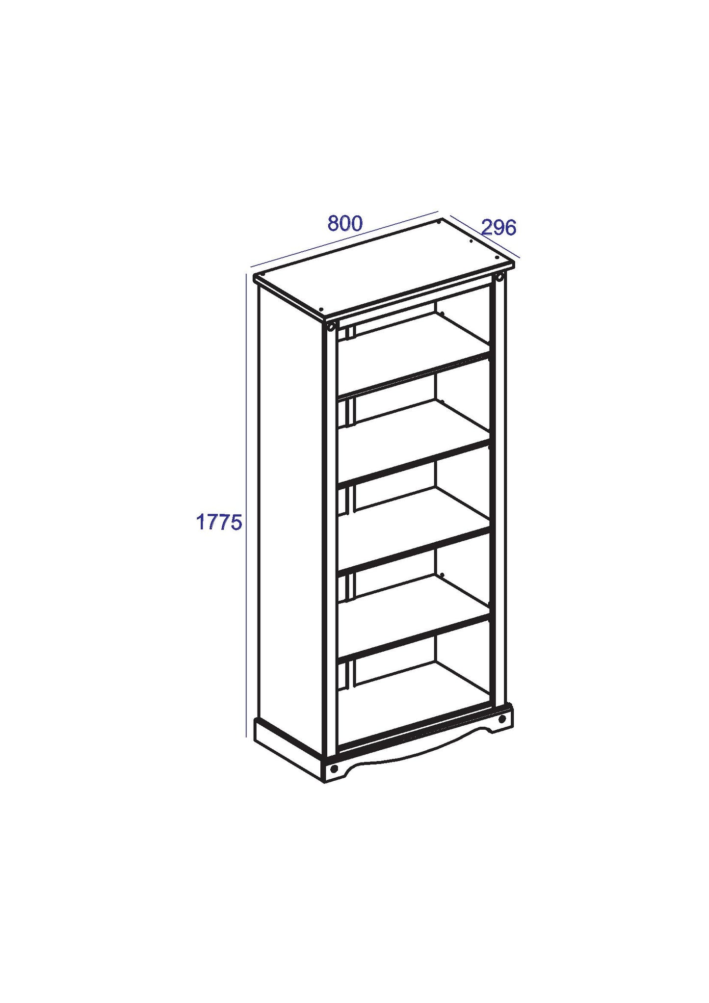 Corona Tall Bookcase