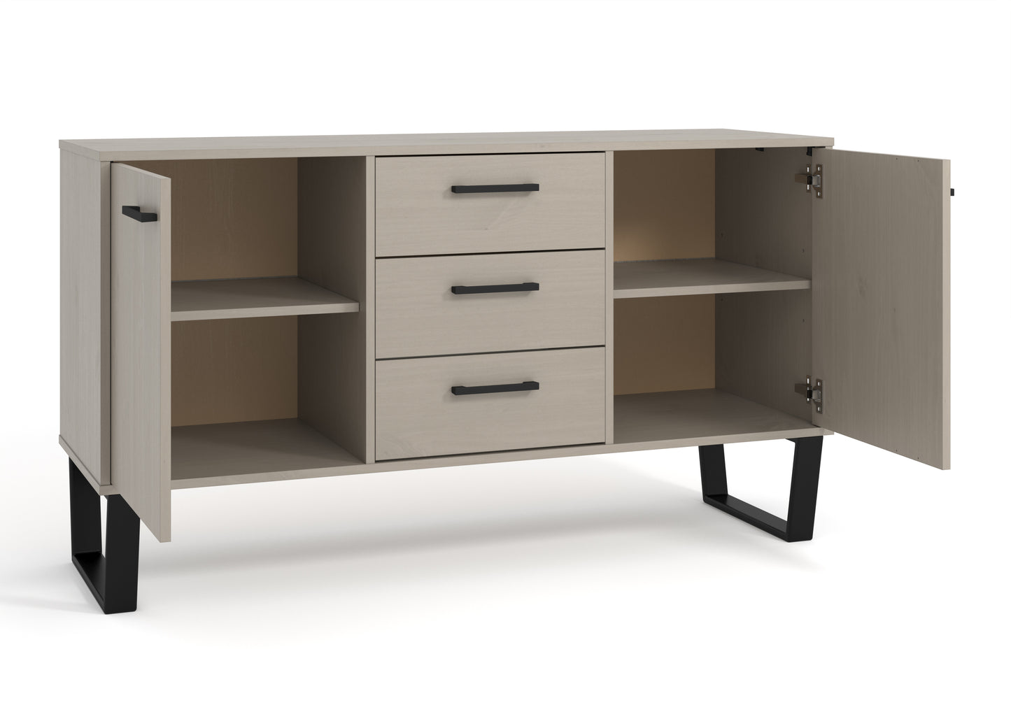 Texas Grey 2 Door 3 Drawer Medium Sideboard