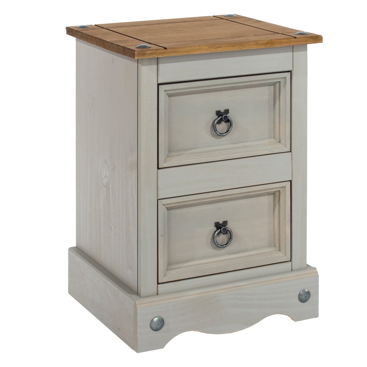 Corona Grey 2 Drawer Petite Bedside