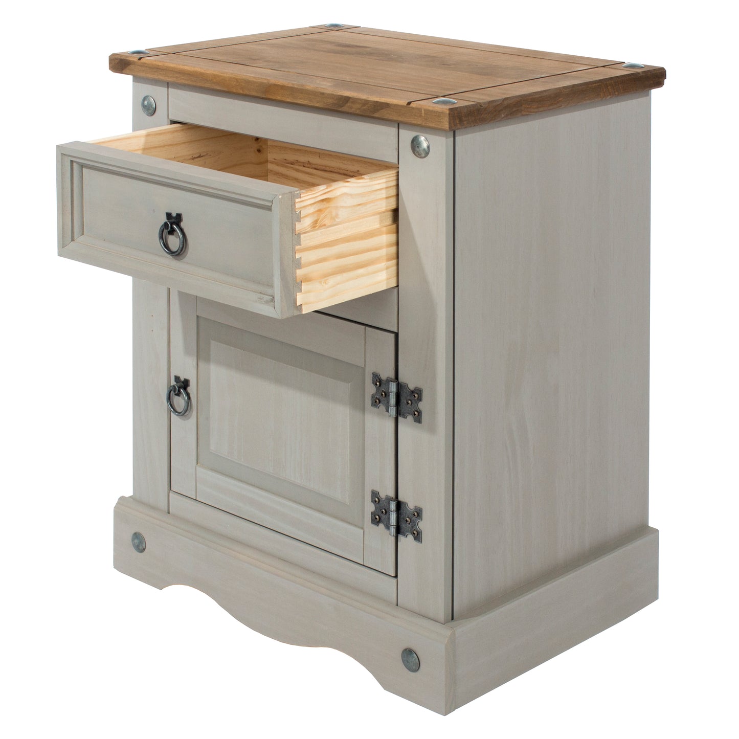 Corona Grey 1 Door 1 Drawer Bedside