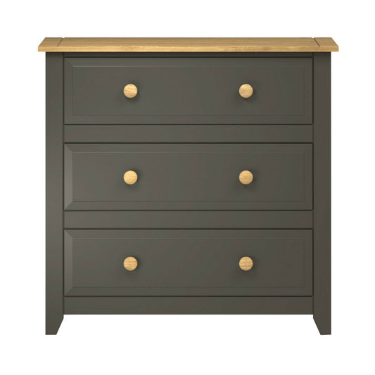 Capri Carbon 3 Drawer Chest