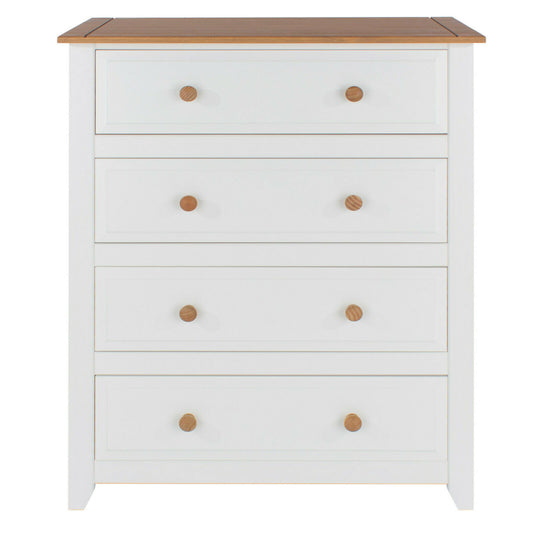 Capri White 4 Drawer Chest