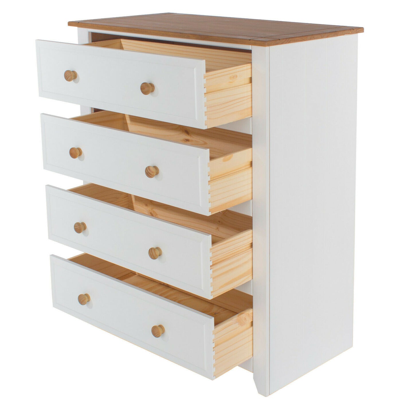 Capri White 4 Drawer Chest