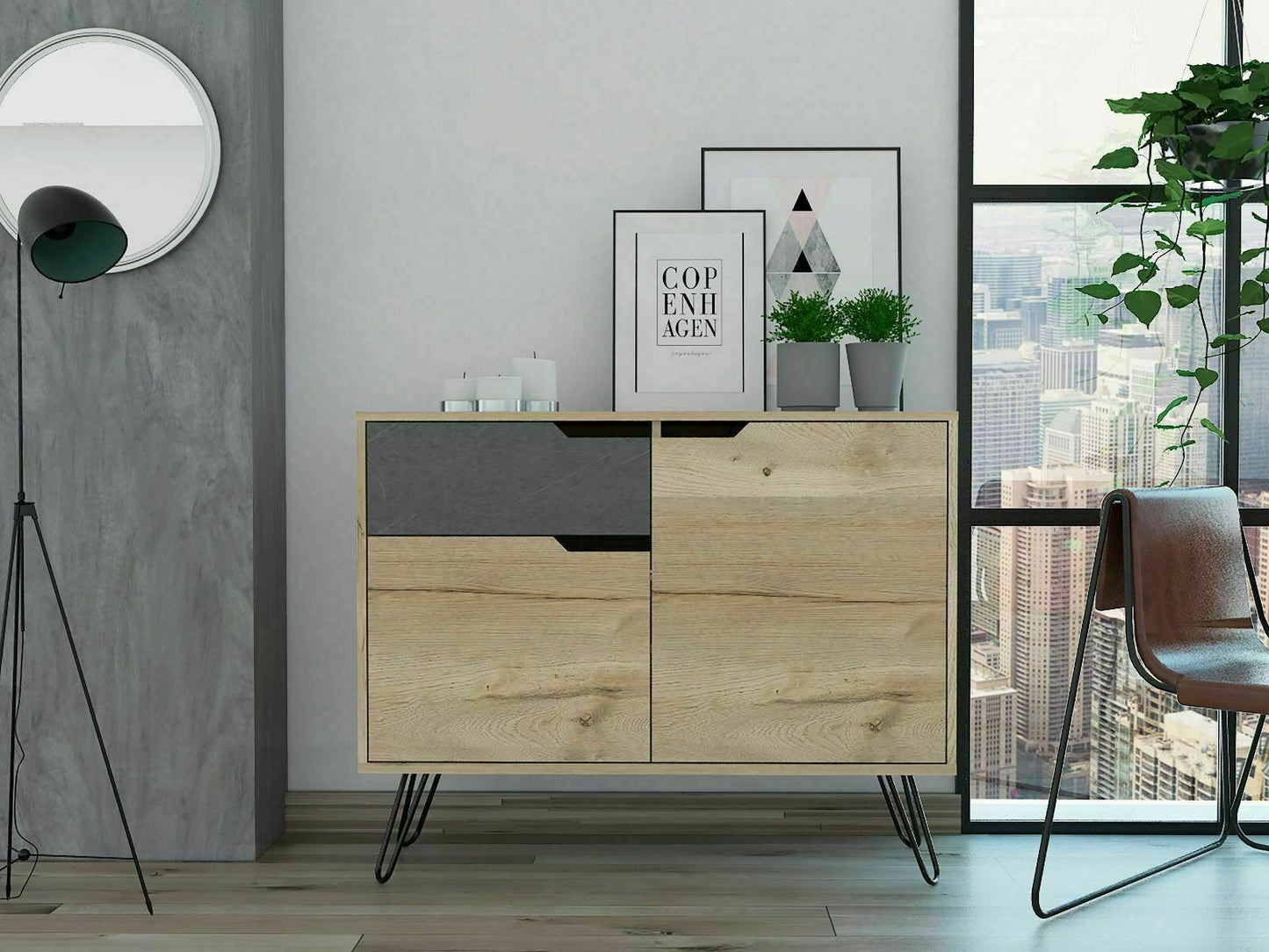 Manhattan 2 Door 1 Drawer Sideboard