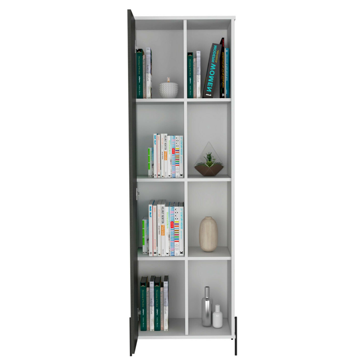 Dallas Grey Door Tall Bookcase Display Unit