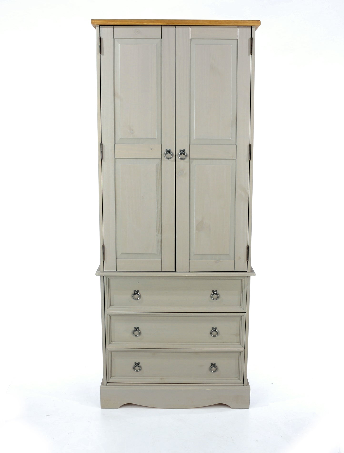 Corona Grey 2 Door 3 Drawer Wardrobe