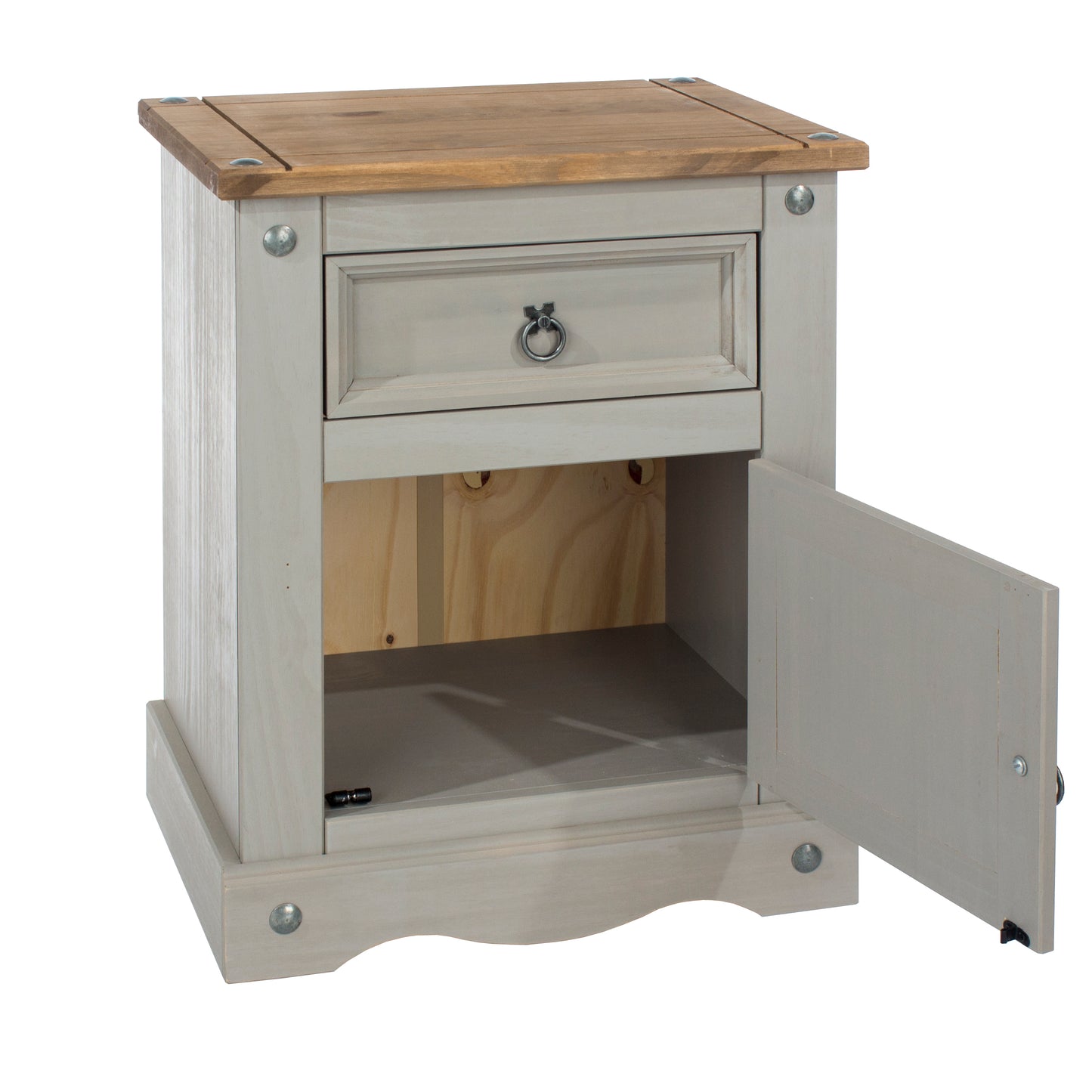 Corona Grey 1 Door 1 Drawer Bedside