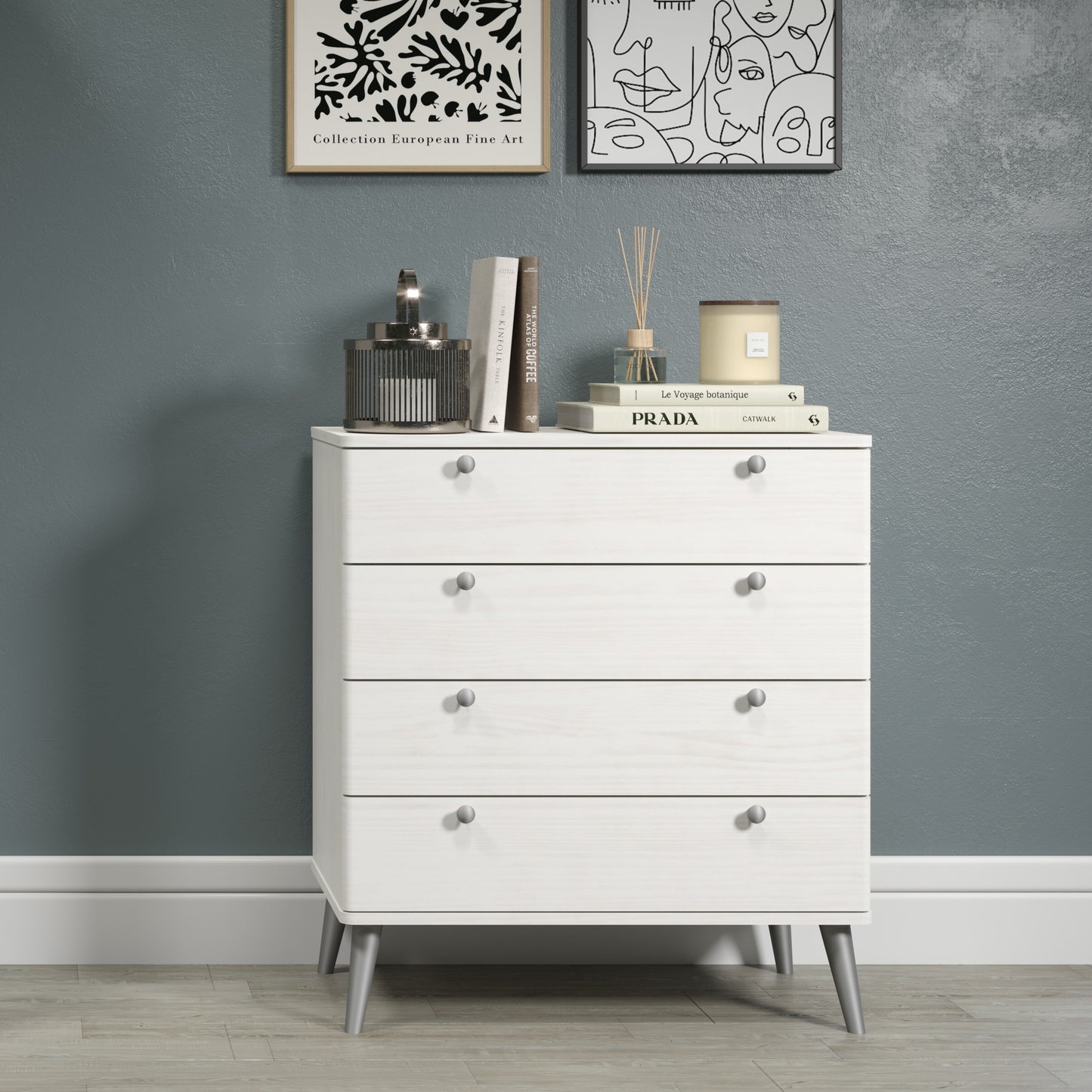 Augusta Curve 4 Drawer Chest of Drawers