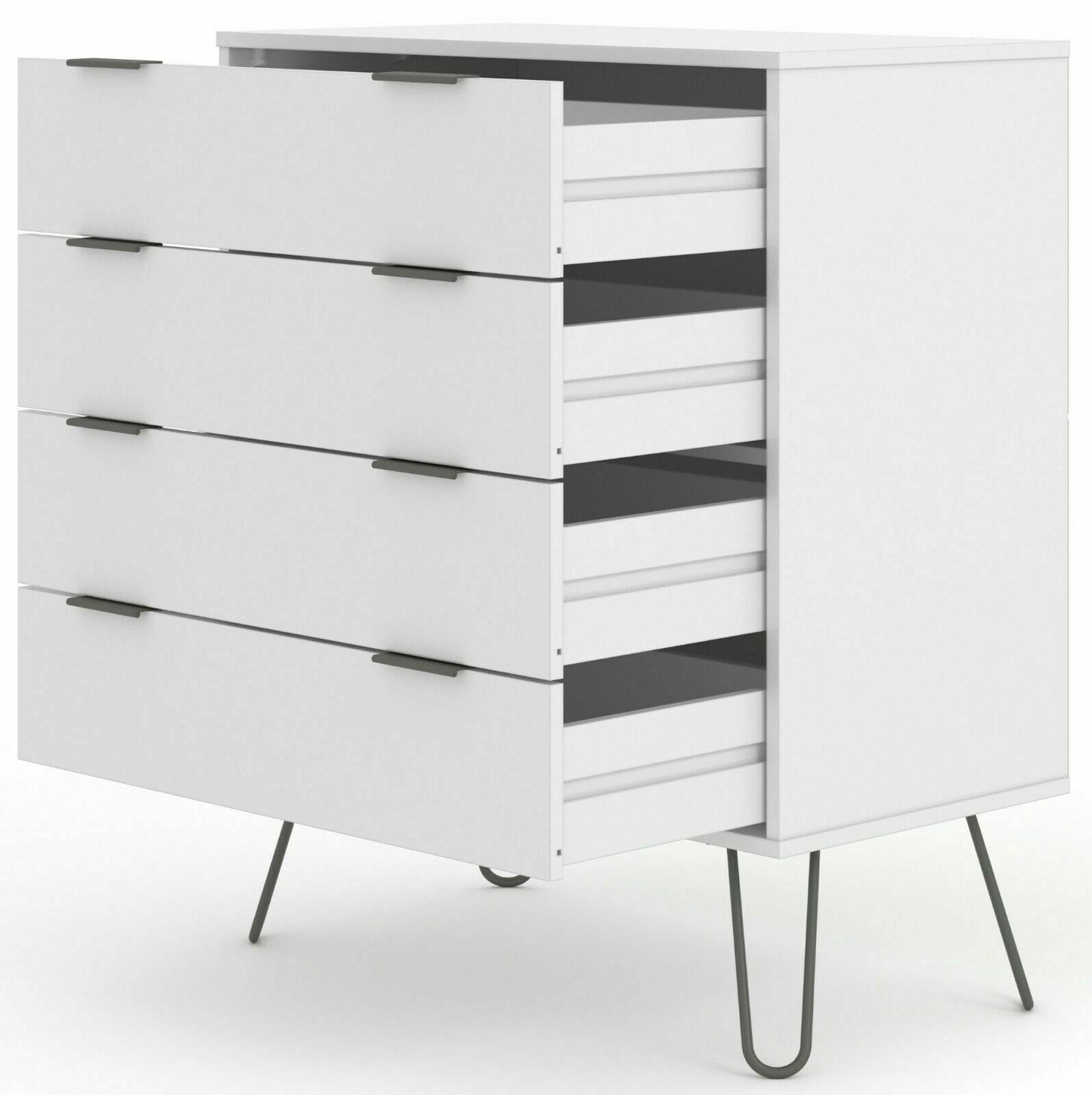 Augusta White 4 Drawer Chest of Drawers