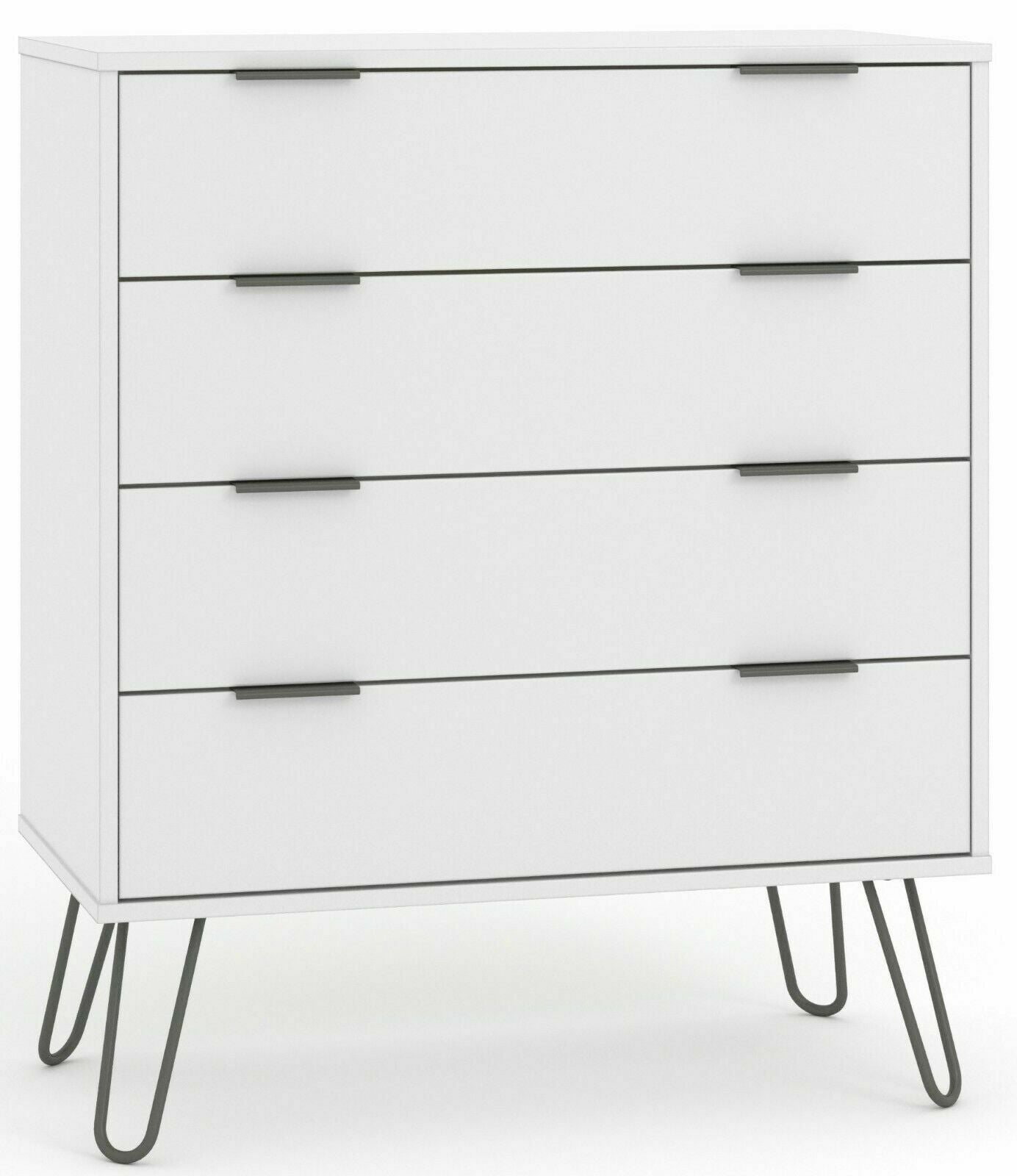 Augusta White 4 Drawer Chest of Drawers