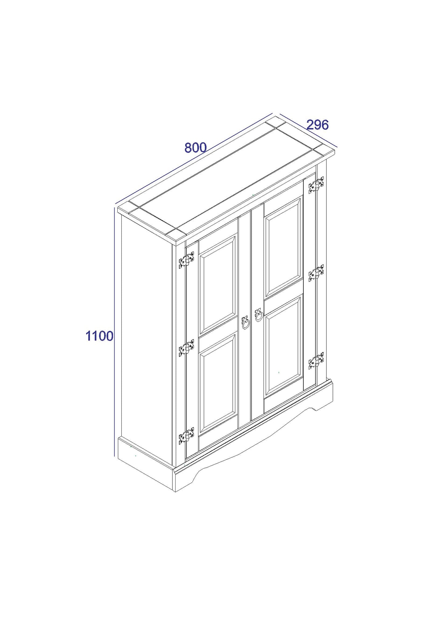 Corona Grey 2 Door Cupboard Unit