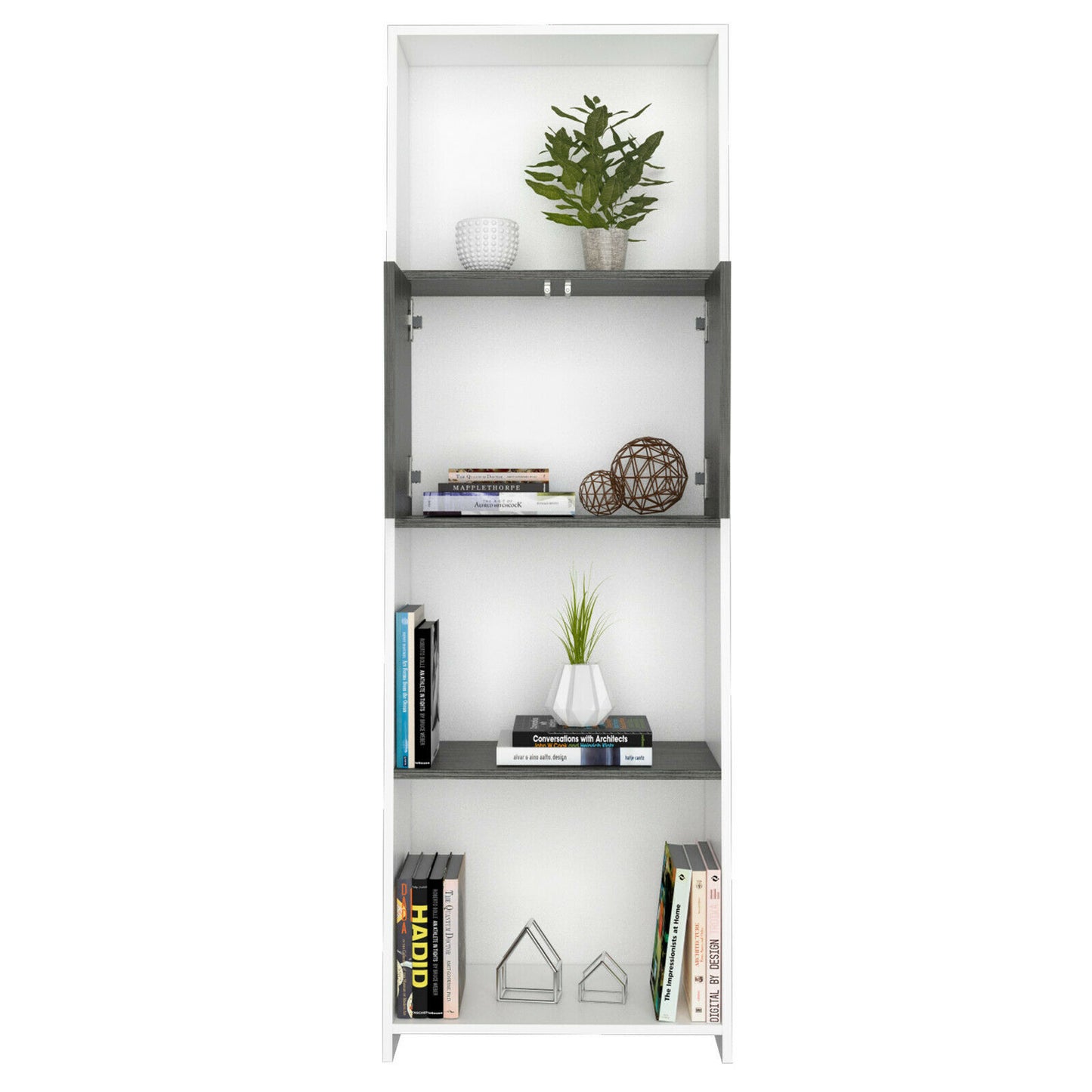 Dallas 2 Door and Open Shelf Bookcase