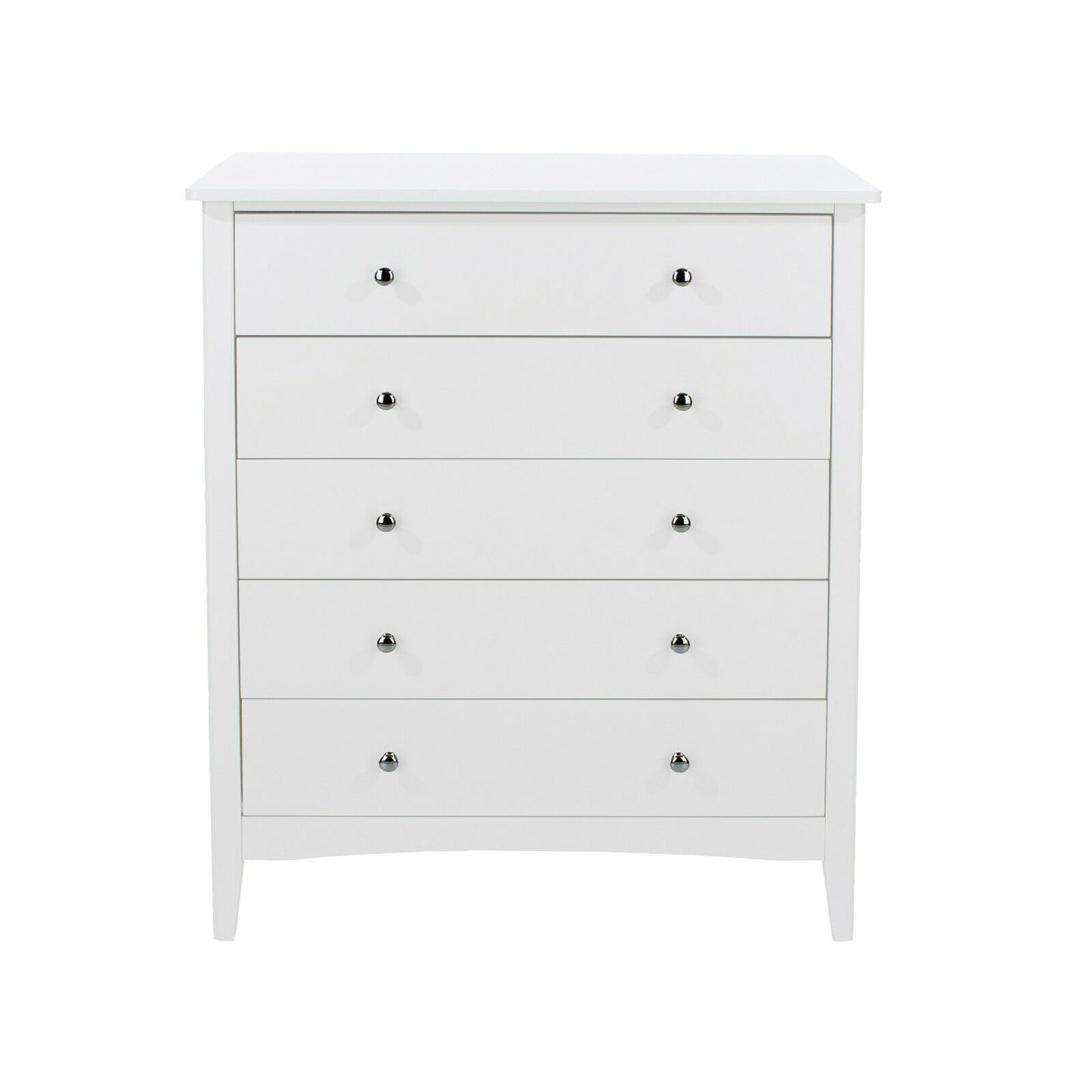 Como White 5 Drawer Chest