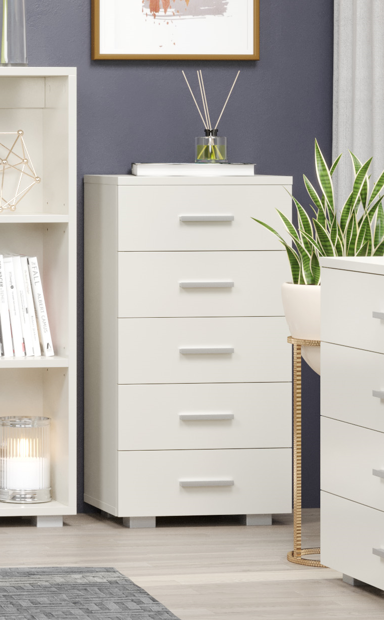 Lido 5 Drawer Narrow Compact Chest