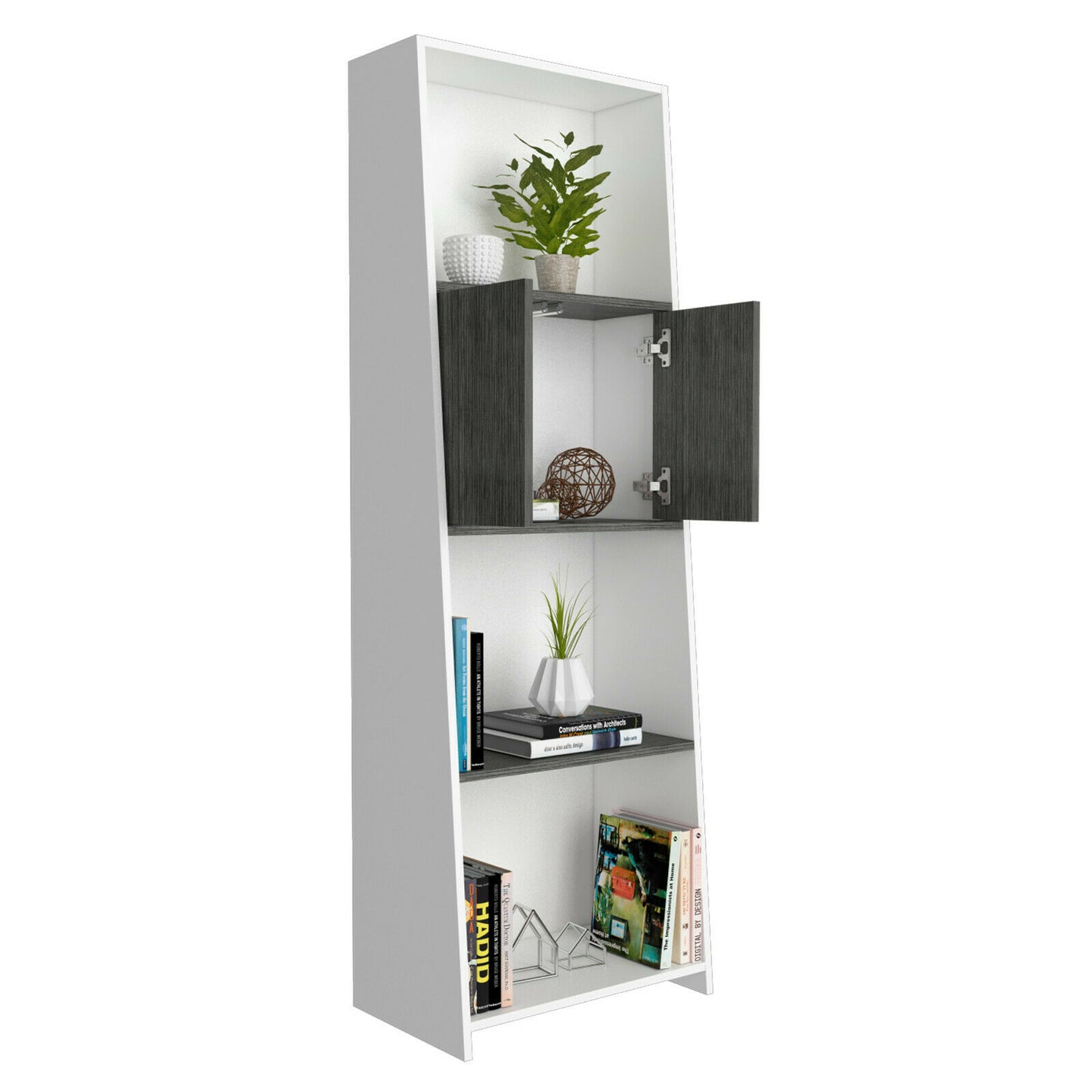 Dallas 2 Door and Open Shelf Bookcase