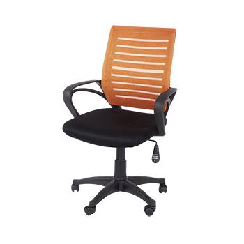 Home Office Set with Side Storage Desk & Orange & Black Chair