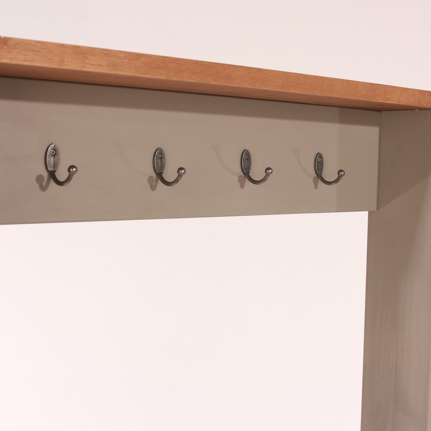 Corona Grey Shoe Bench with Coat Rack