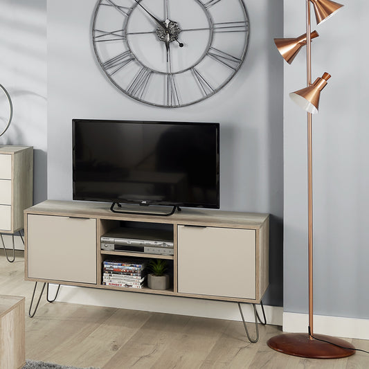 Augusta Driftwood 2 Door 2 Shelf Flat Screen TV Unit