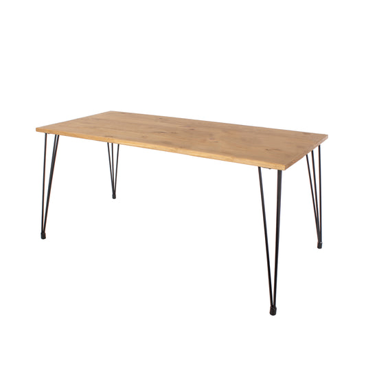 Augusta Large Dining Table with Black Metal Legs