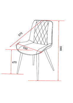 Aspen Pair of Diamond Stitch Grey Fabric Dining Chairs With Black Tapered Legs