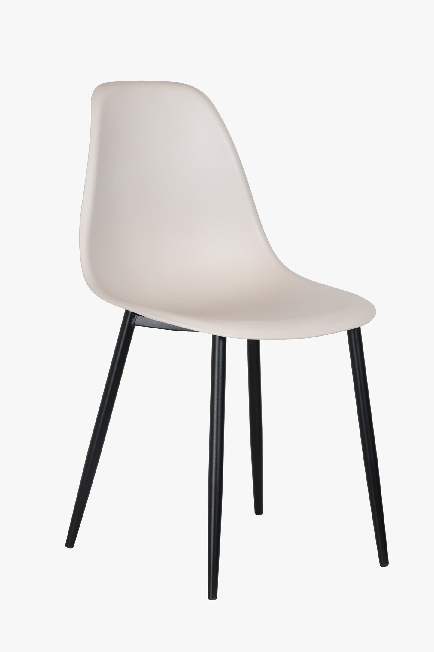 Aspen Pair of Curve Chairs, Calico Plastic Chair With Black Metal Legs