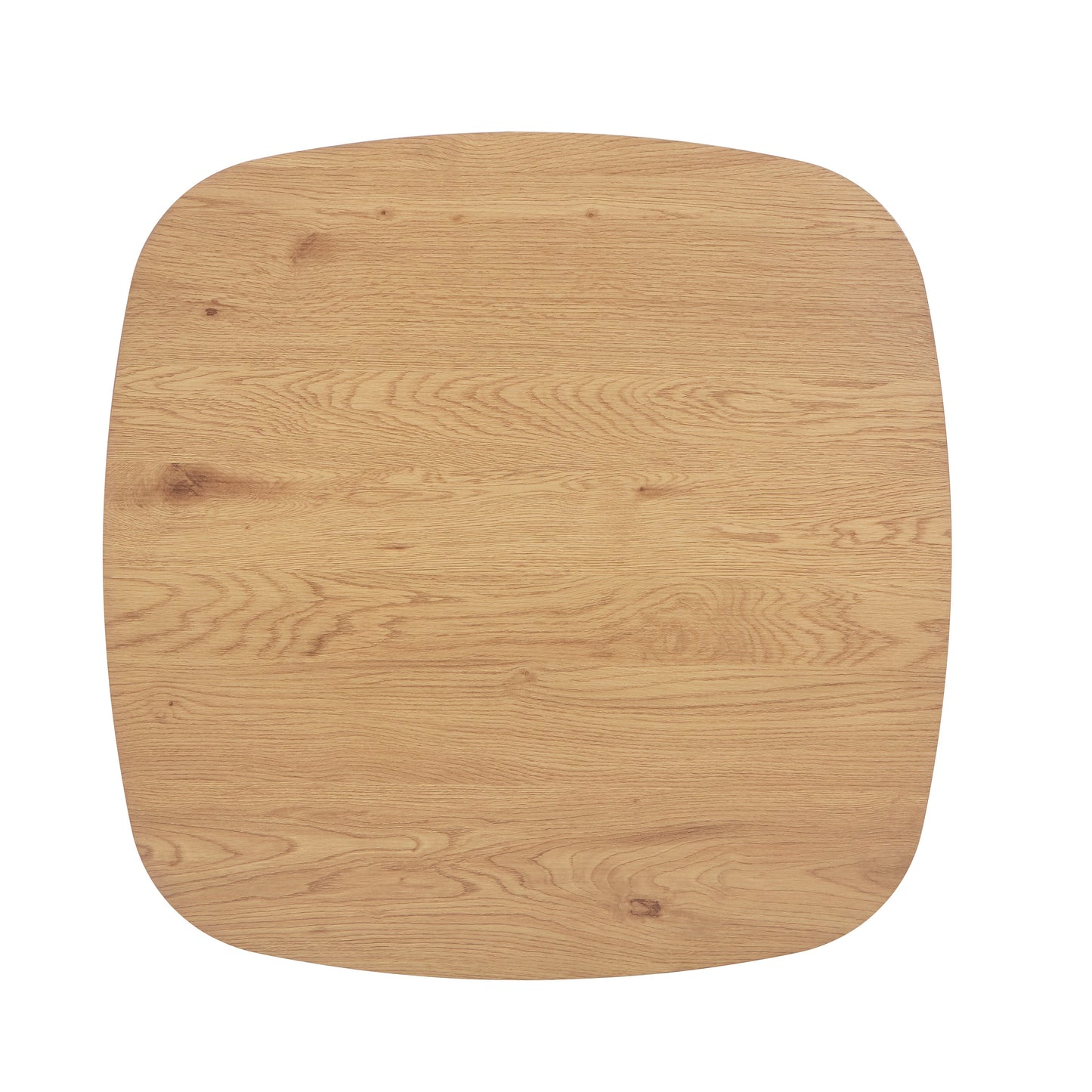 Aspen Square Light Oak Effect 80 cm Dining Table With Black Tapered Legs