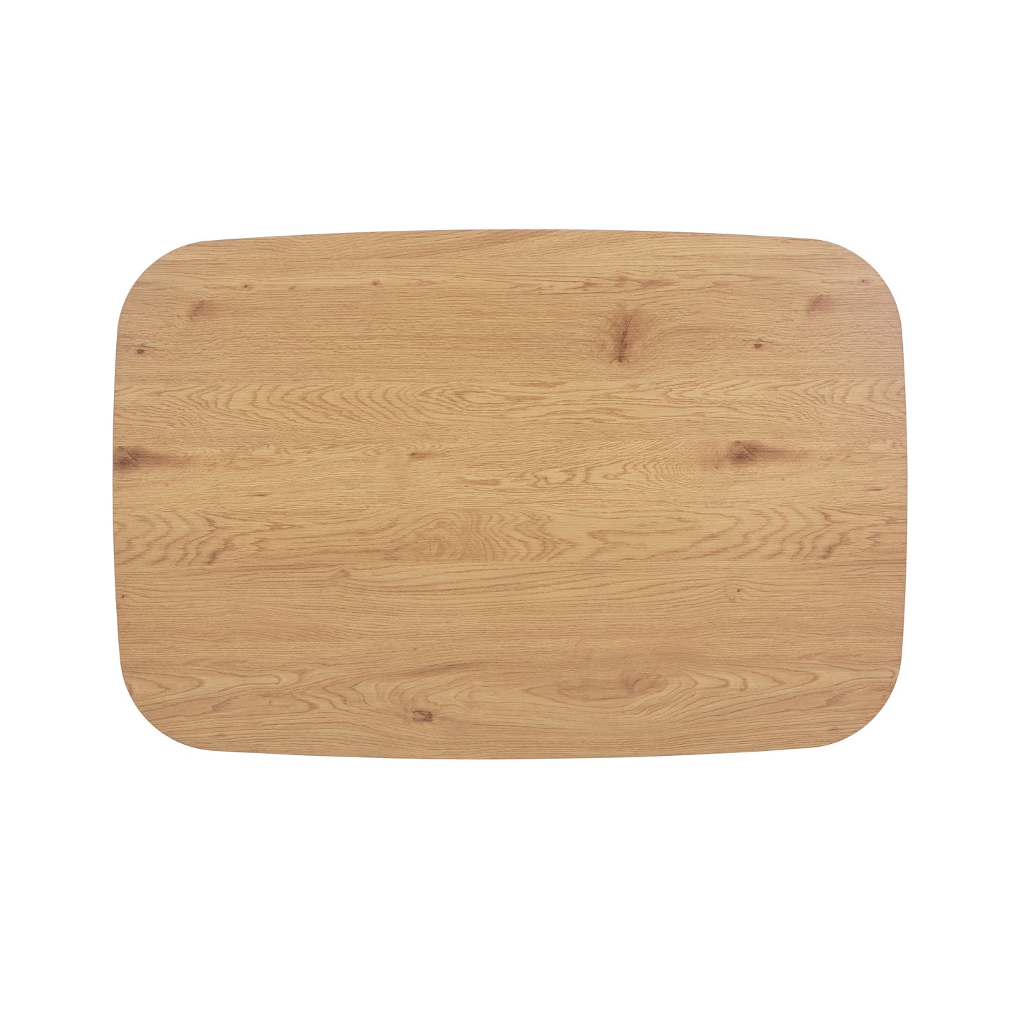 Aspen Rectangular Light Oak Effect Dining Table 120x80 With Black Tapered Legs