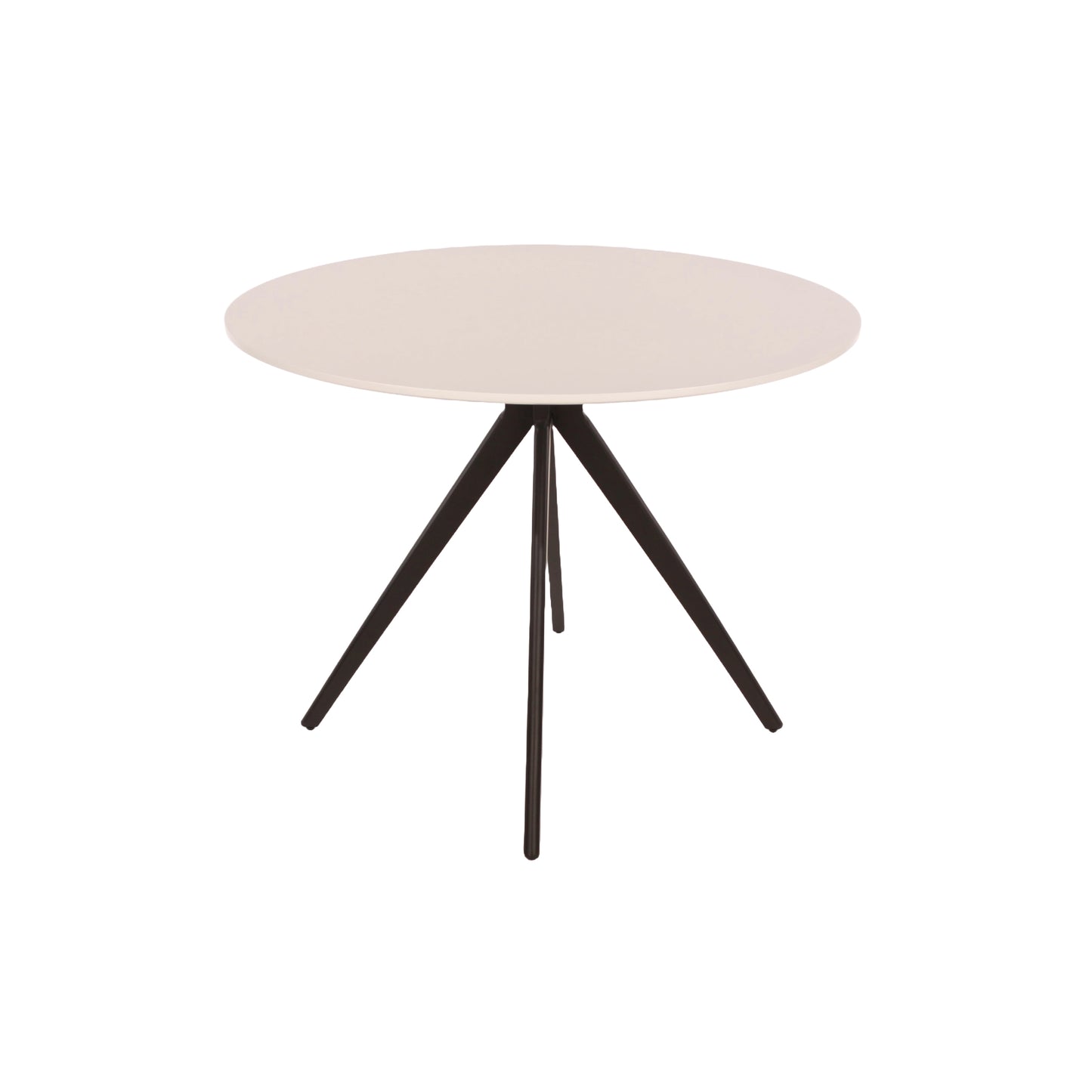 Aspen Round White Dining Table With Black Pedestal Leg Frame