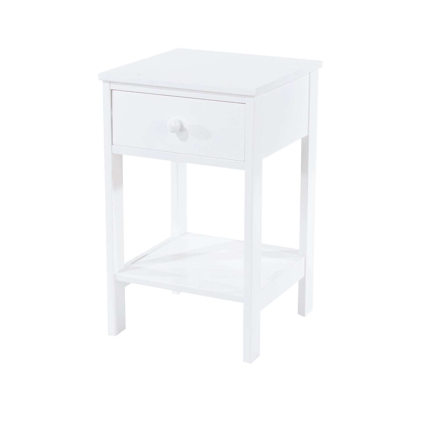 Shaker White 1 Drawer Petite Bedside Cabinet