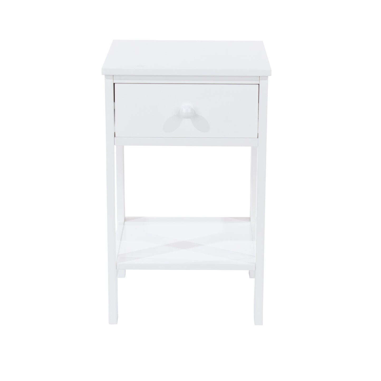 Shaker White 1 Drawer Petite Bedside Cabinet