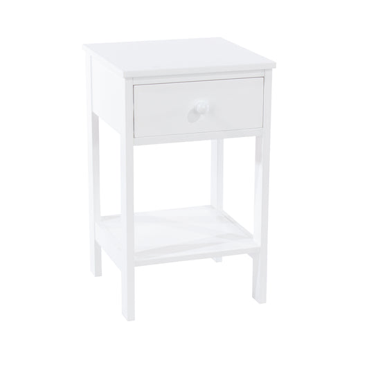 Shaker White 1 Drawer Petite Bedside Cabinet