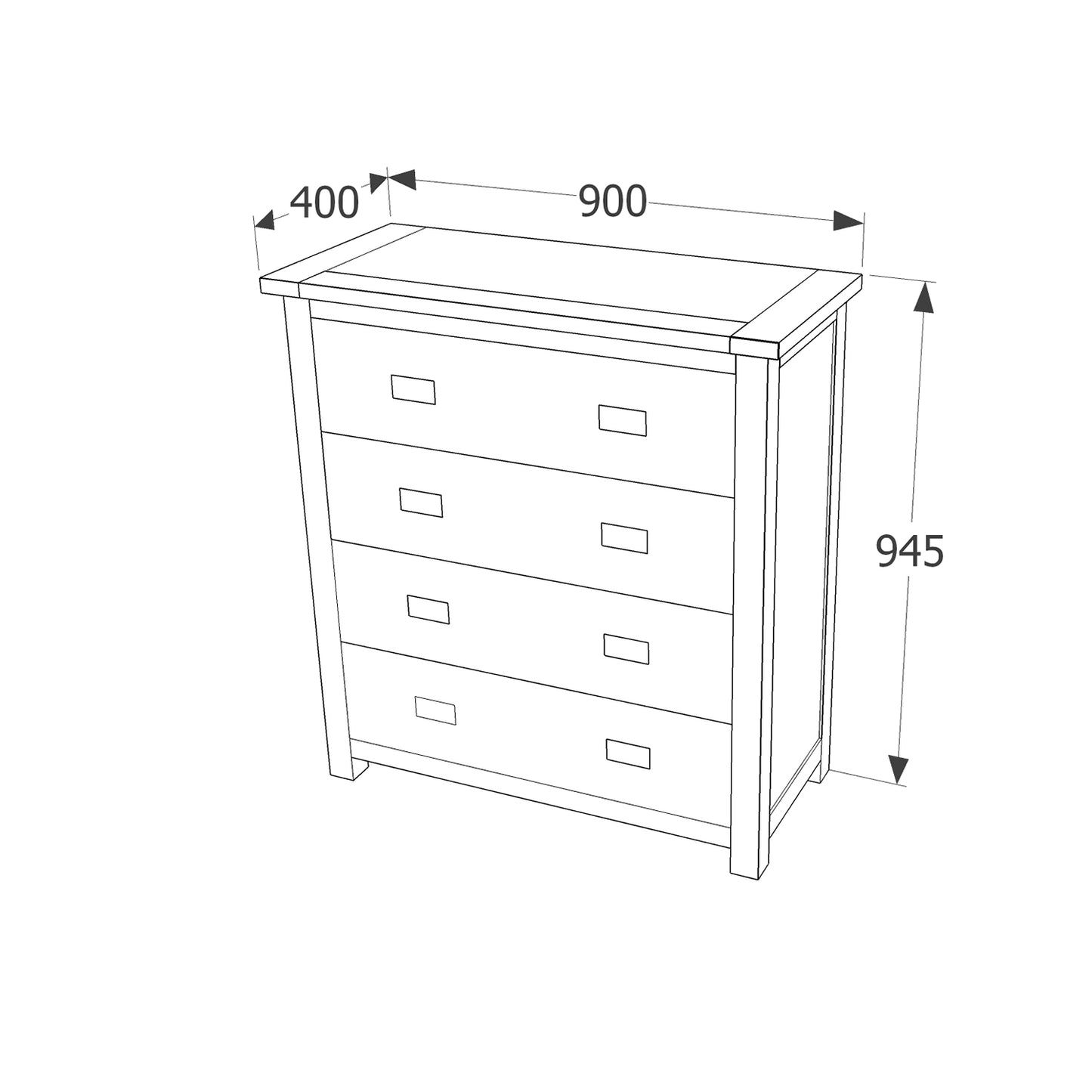 Boston 4 Drawer Chest