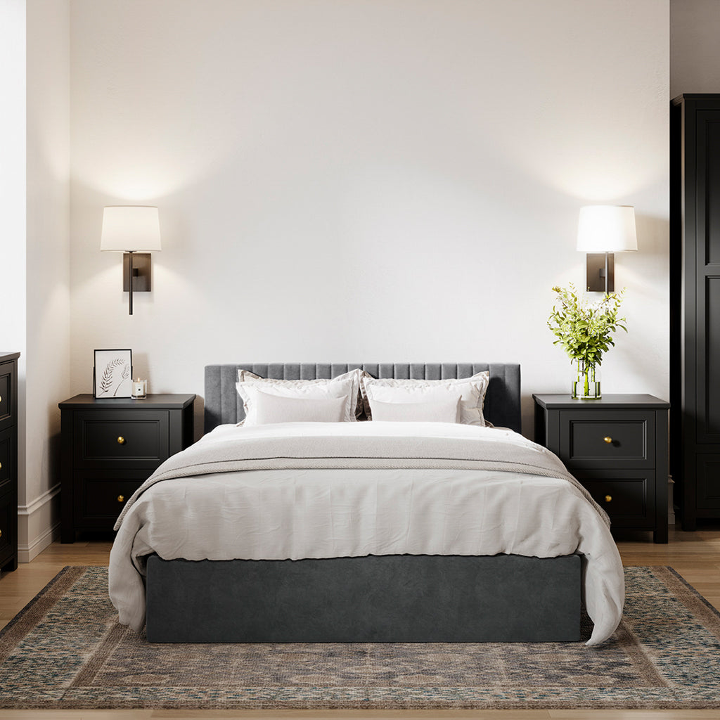 Berlin Ottoman Silver Double Bed