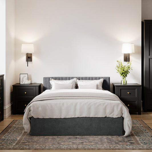 Berlin Ottoman Silver Double Bed