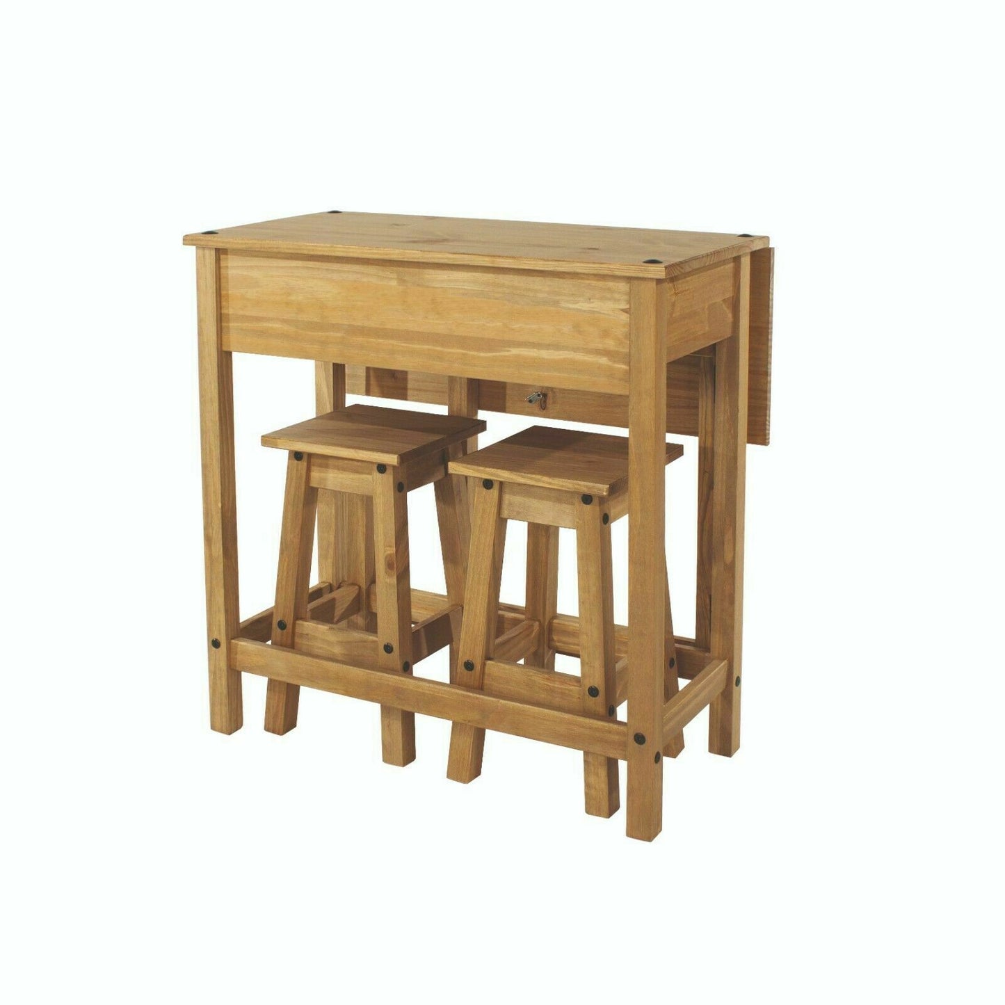 Corona Drop Leaf Breakfast Table and Stool Set