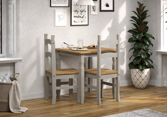 Corona Grey Square Dining Table & 2 Chair Set