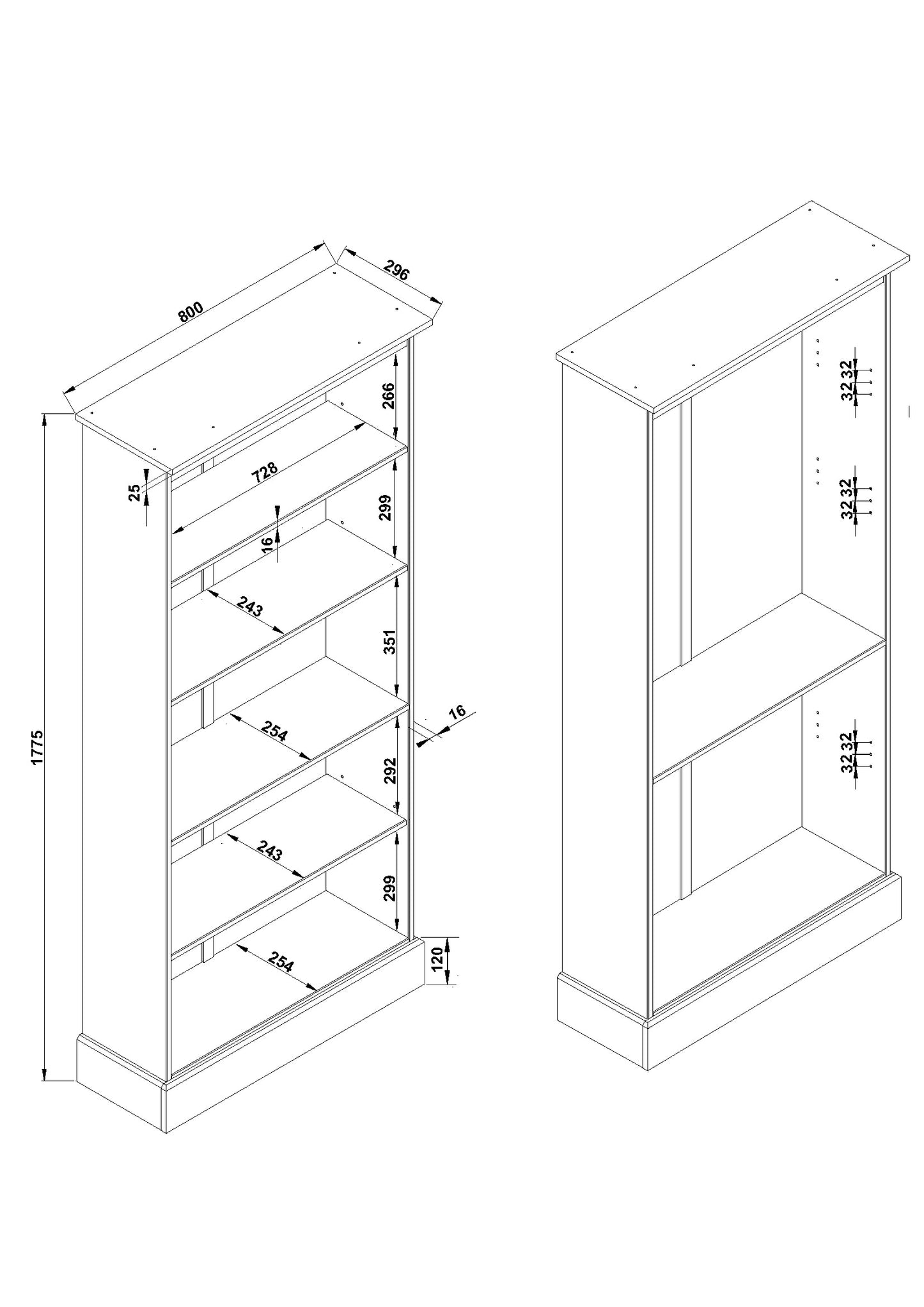 Cotswold Tall Bookcase