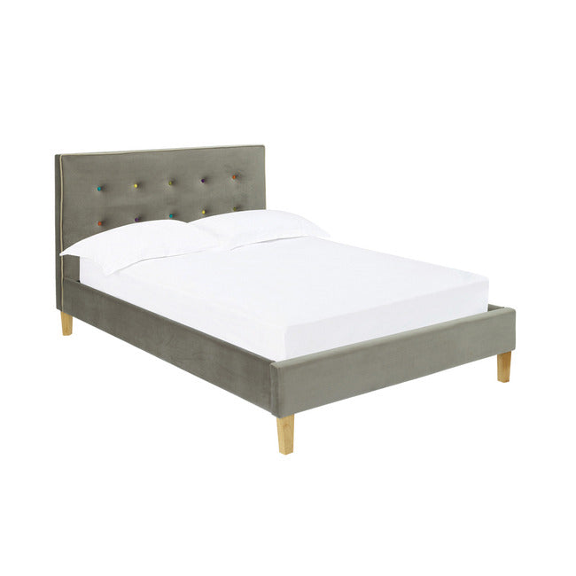 Camden 4.6 Double Bed in Grey Fabric