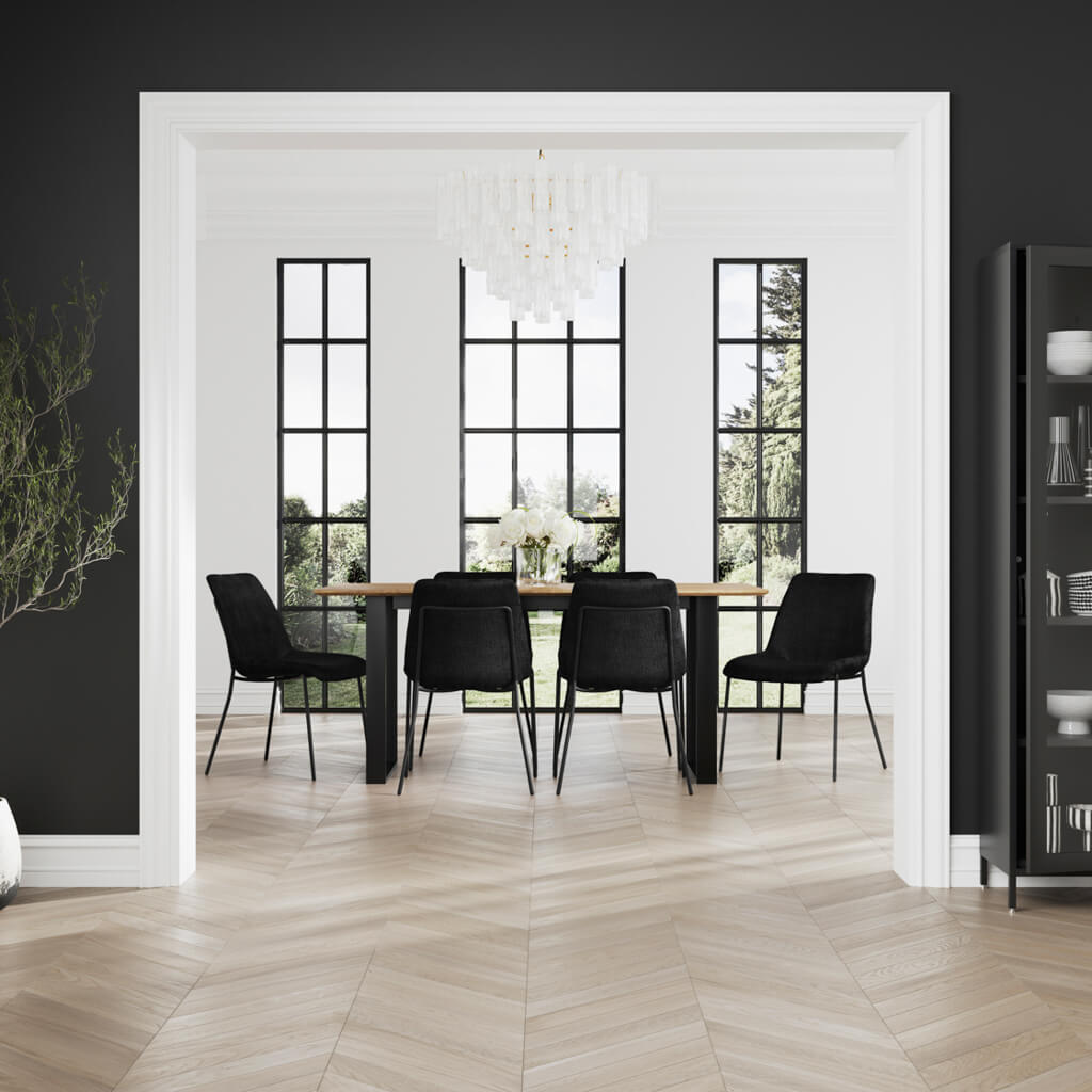 Carlo Black Dining Chairs (set of 2)